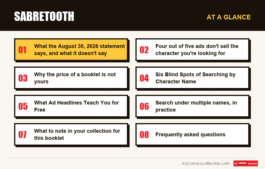 At a glance : Sabretooth