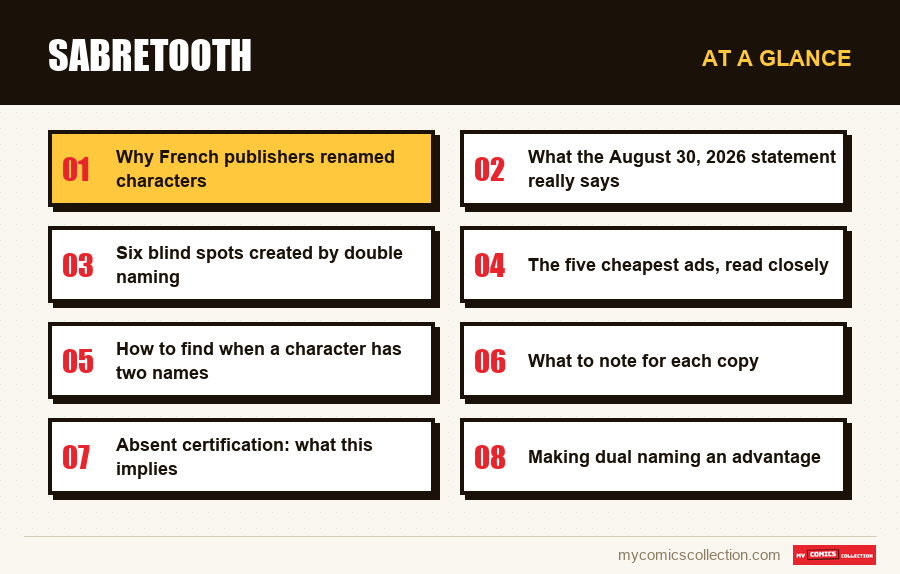At a glance : Sabretooth