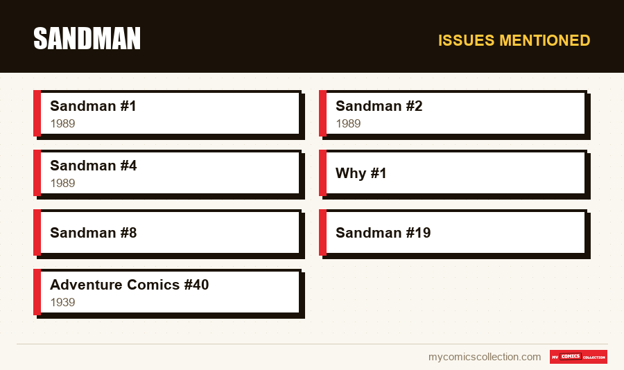 Issues mentioned : Sandman