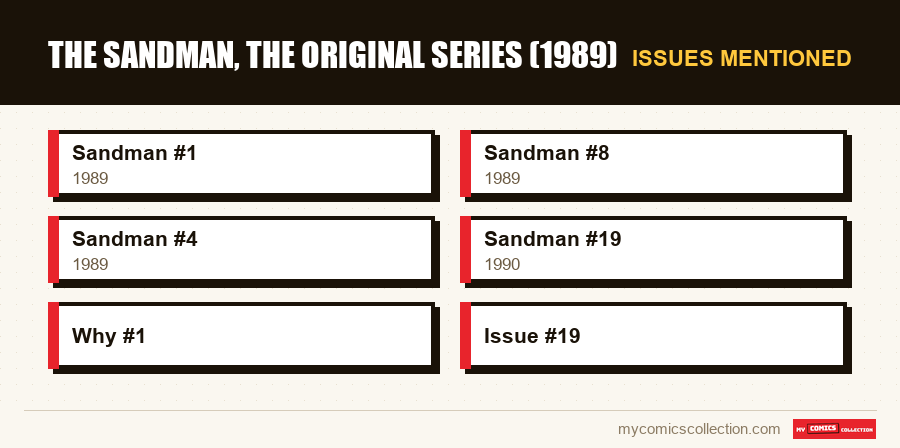 Issues mentioned : The Sandman, the original series (1989)
