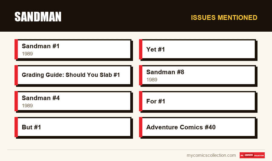 Issues mentioned : Sandman