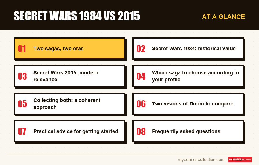 At a glance : Secret Wars 1984 vs 2015