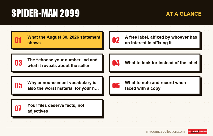 At a glance : Spider-Man 2099