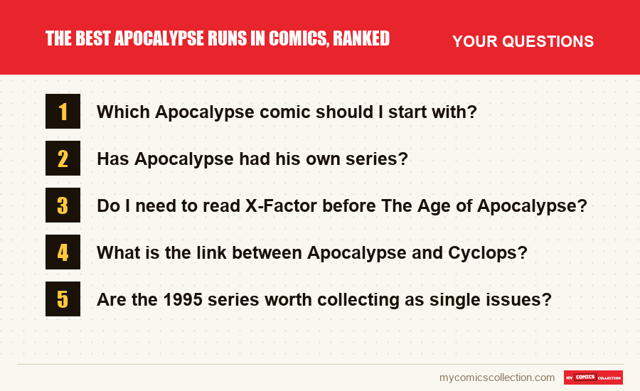 The frequently asked questions about The Best Apocalypse Runs in Comics, Ranked answered in this article