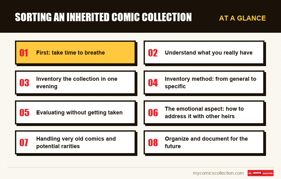 At a glance : Sorting an inherited comic collection