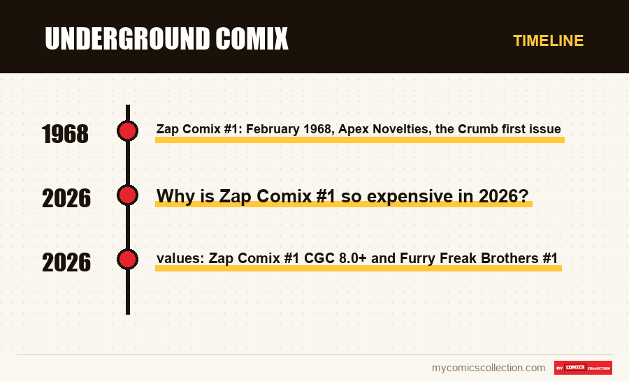 Timeline of Underground Comix issues and series