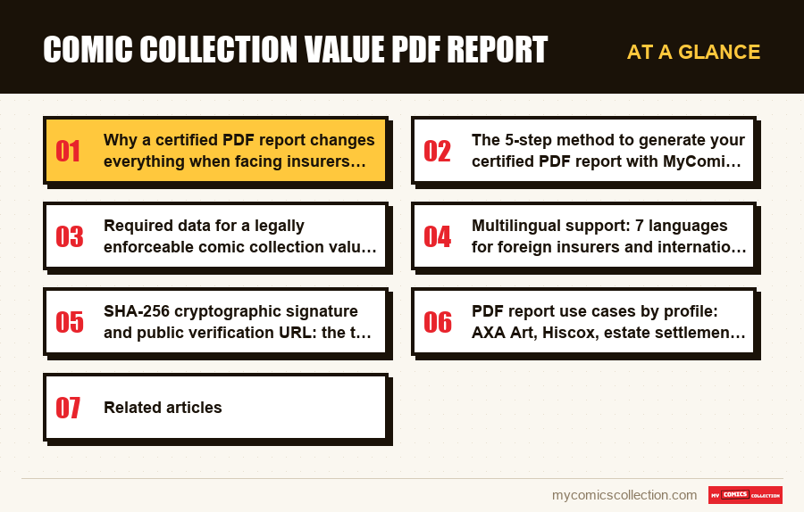 At a glance : Comic Collection Value PDF Report