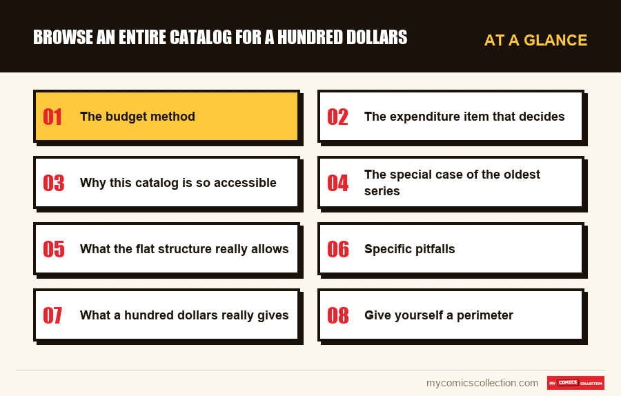 At a glance : Browse an entire catalog for a hundred dollars