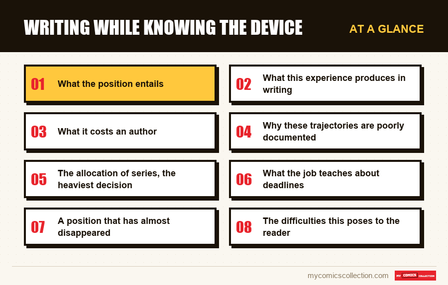 At a glance : Writing while knowing the device