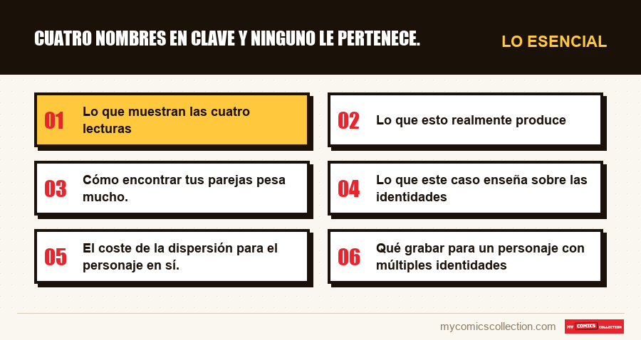 Lo esencial : Cuatro nombres en clave y ninguno le pertenece.