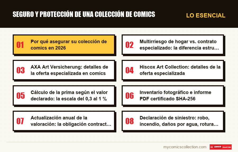 Lo esencial : Seguro y protección de una colección de comics