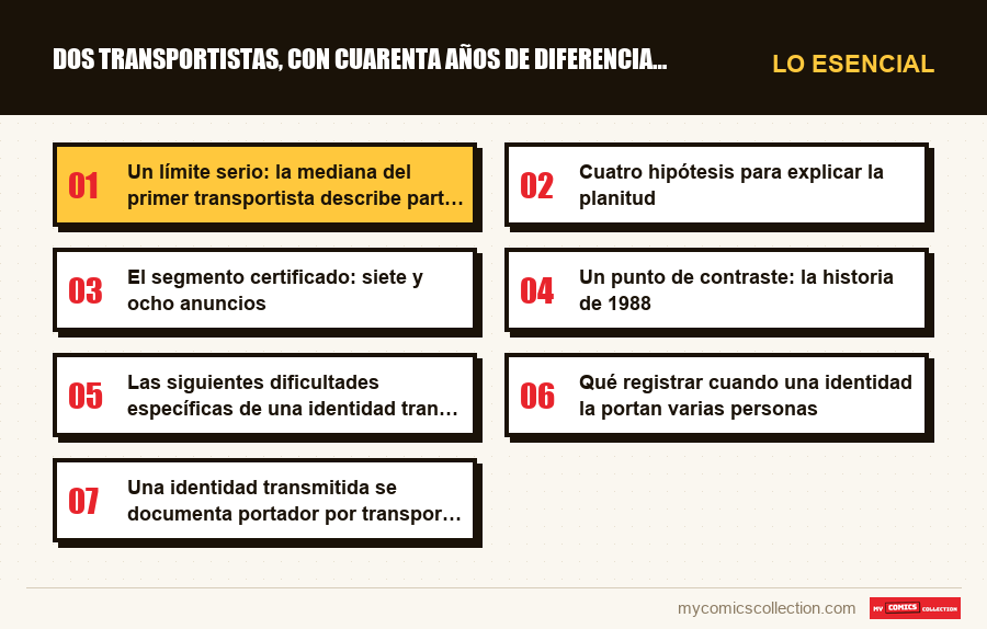 Lo esencial : Dos transportistas, con cuarenta años de diferencia, el mism