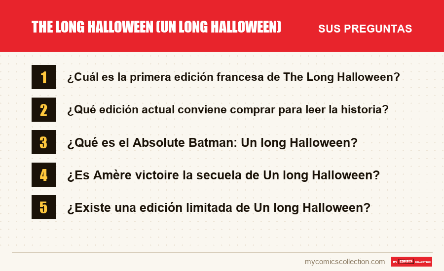 The Long Halloween (Un long Halloween): las preguntas frecuentes que responde este artículo