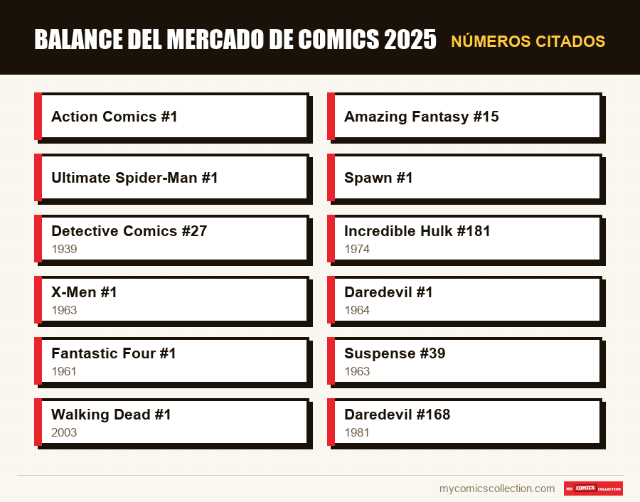 Números citados : Balance del mercado de comics 2025