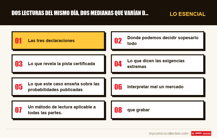 Lo esencial : Dos lecturas del mismo día, dos medianas que varían de simpl