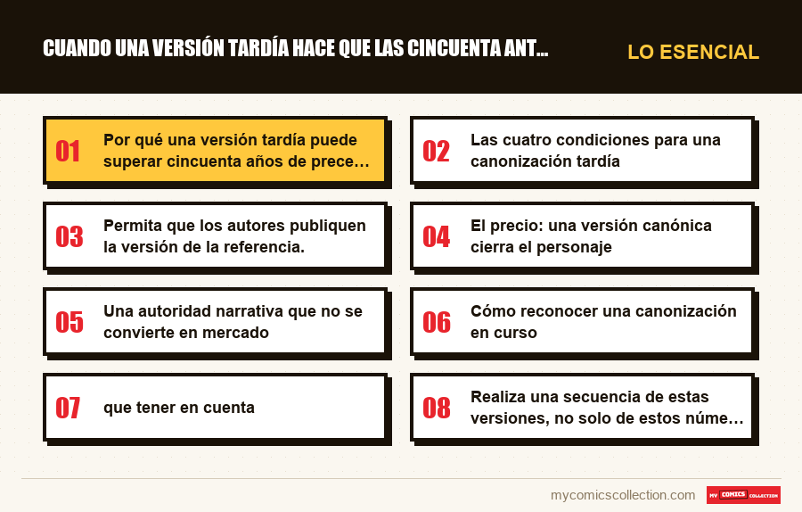 Lo esencial : Cuando una versión tardía hace que las cincuenta anteriores 