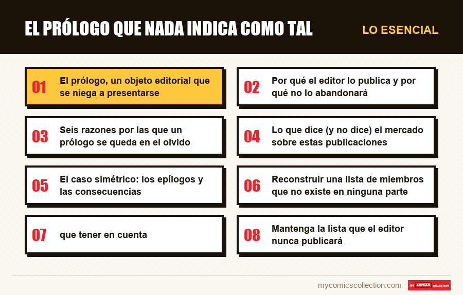 Lo esencial : El prólogo que nada indica como tal