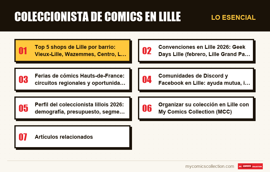 Lo esencial : Coleccionista de comics en Lille