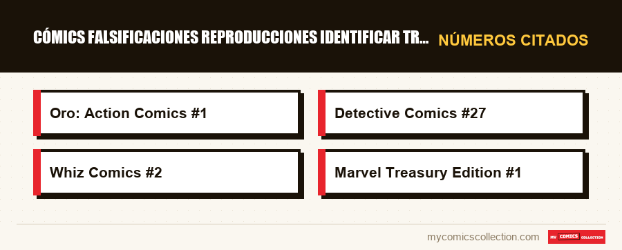 Números citados : cómics falsificaciones reproducciones identificar trampa