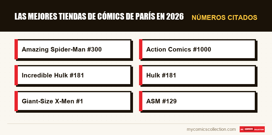 Números citados : Las mejores tiendas de cómics de París en 2026