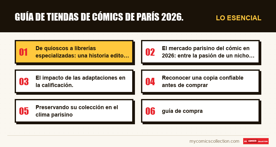 Lo esencial : Guía de tiendas de cómics de París 2026.