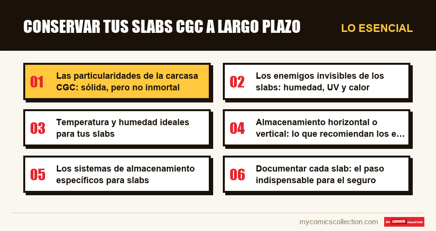 Lo esencial : Conservar tus slabs CGC a largo plazo