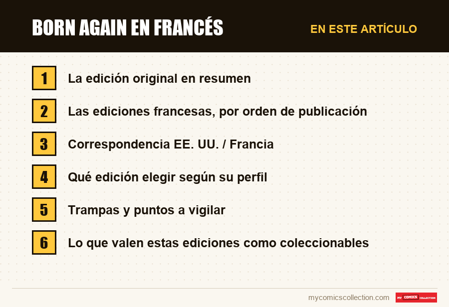 Born Again en francés: las secciones de este artículo, en orden de lectura