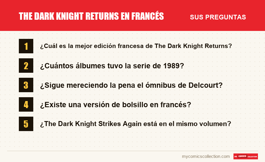 The Dark Knight Returns en francés: las preguntas frecuentes que responde este artículo