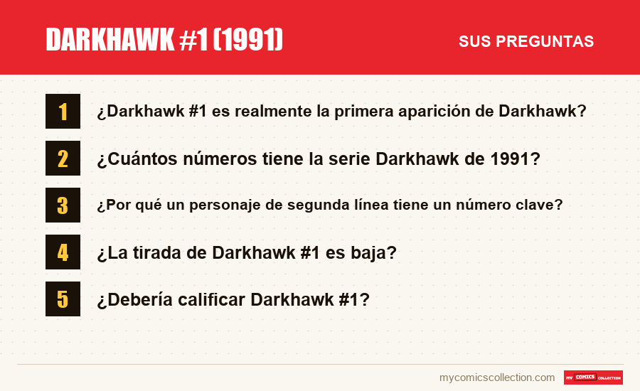 Darkhawk #1 (1991): las preguntas frecuentes que responde este artículo