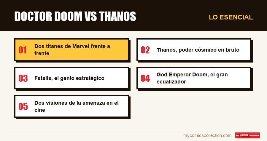 Lo esencial : Doctor Doom vs Thanos