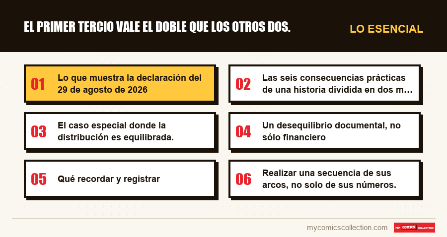 Lo esencial : El primer tercio vale el doble que los otros dos.