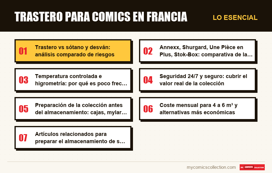 Lo esencial : Trastero para comics en Francia