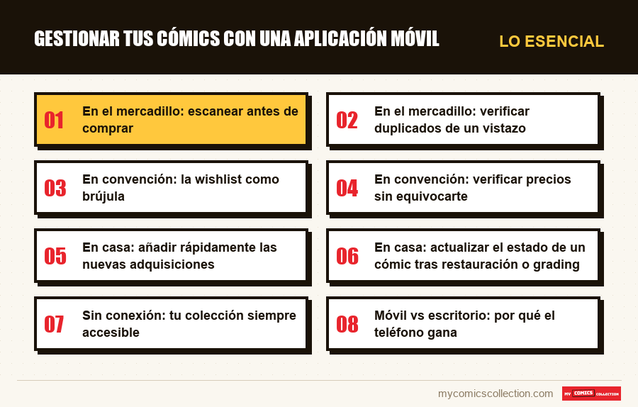 Lo esencial : Gestionar tus cómics con una aplicación móvil