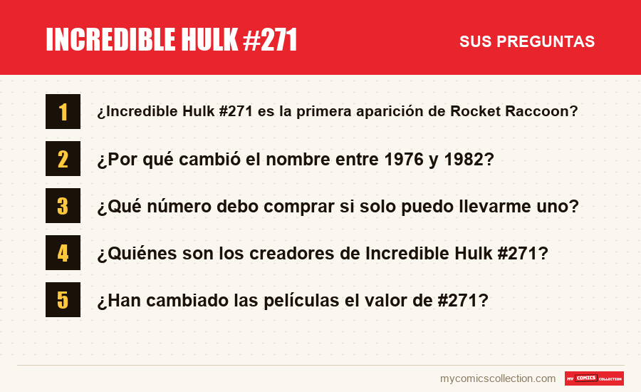 Incredible Hulk #271: las preguntas frecuentes que responde este artículo