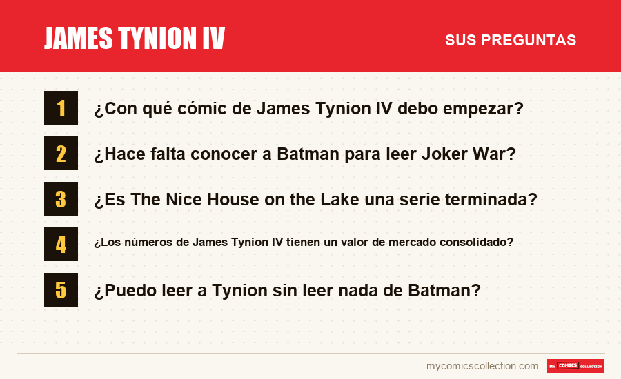James Tynion IV: las preguntas frecuentes que responde este artículo
