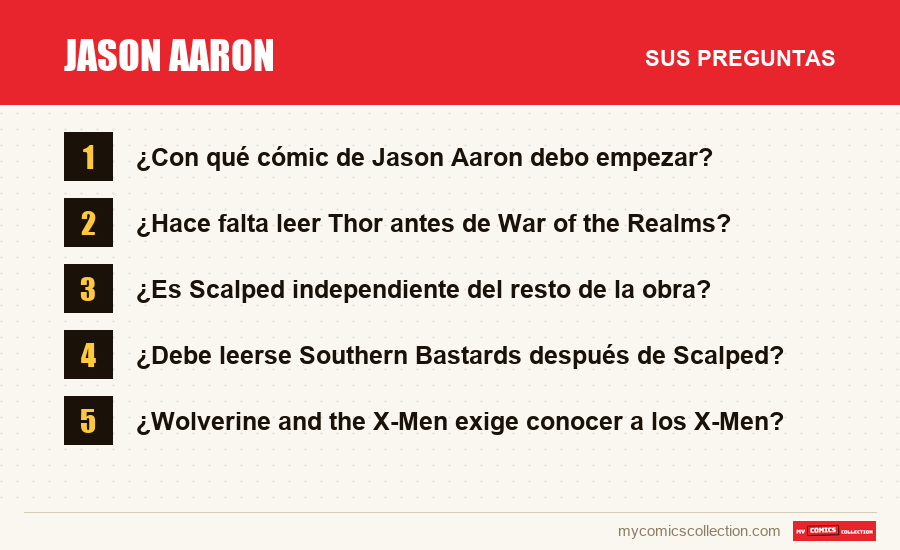 Jason Aaron: las preguntas frecuentes que responde este artículo