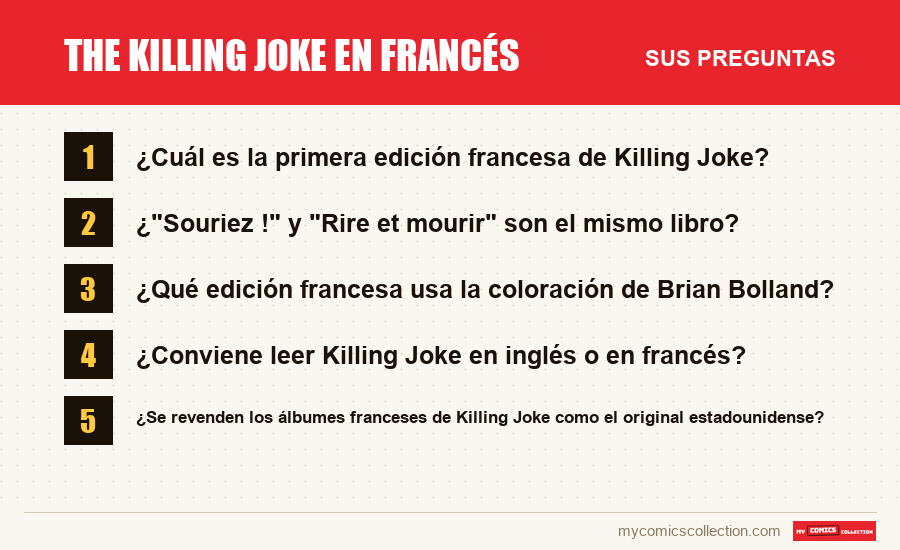 The Killing Joke en francés: las preguntas frecuentes que responde este artículo