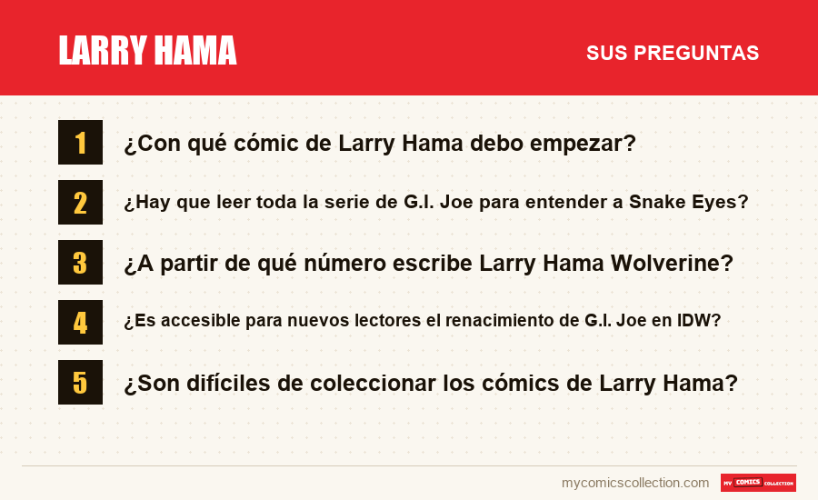 Larry Hama: las preguntas frecuentes que responde este artículo