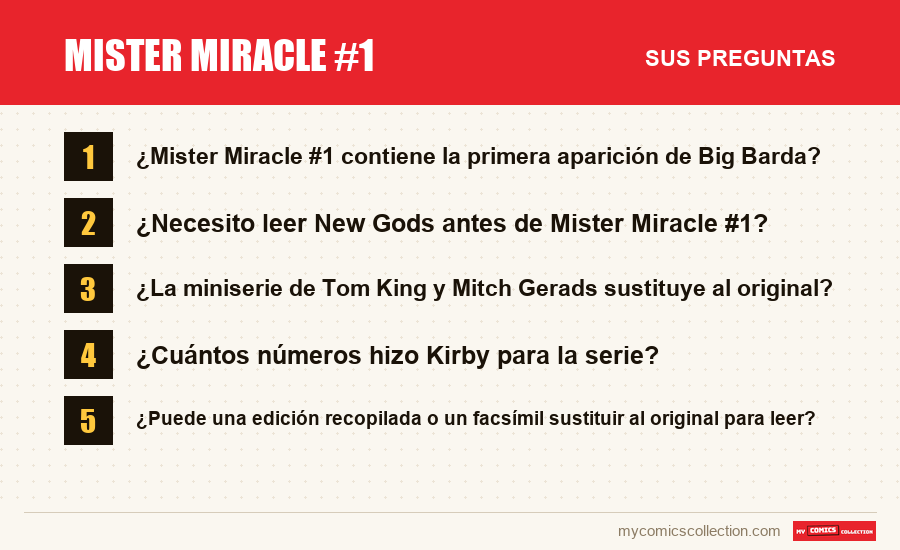 Mister Miracle #1: las preguntas frecuentes que responde este artículo