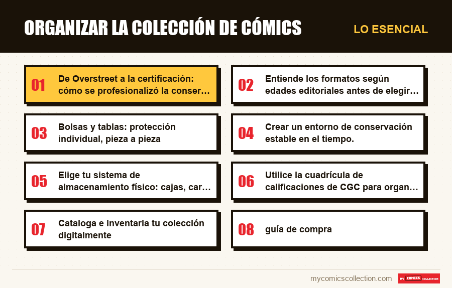 Lo esencial : organizar la colección de cómics