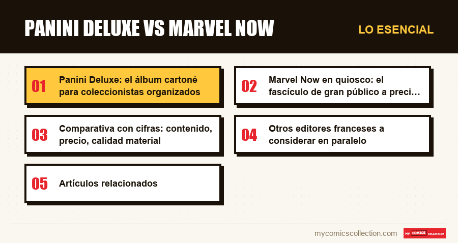 Lo esencial : Panini Deluxe vs Marvel Now