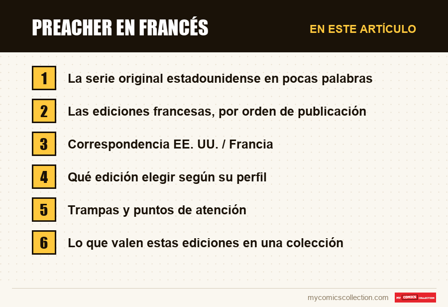 Preacher en francés: las secciones de este artículo, en orden de lectura