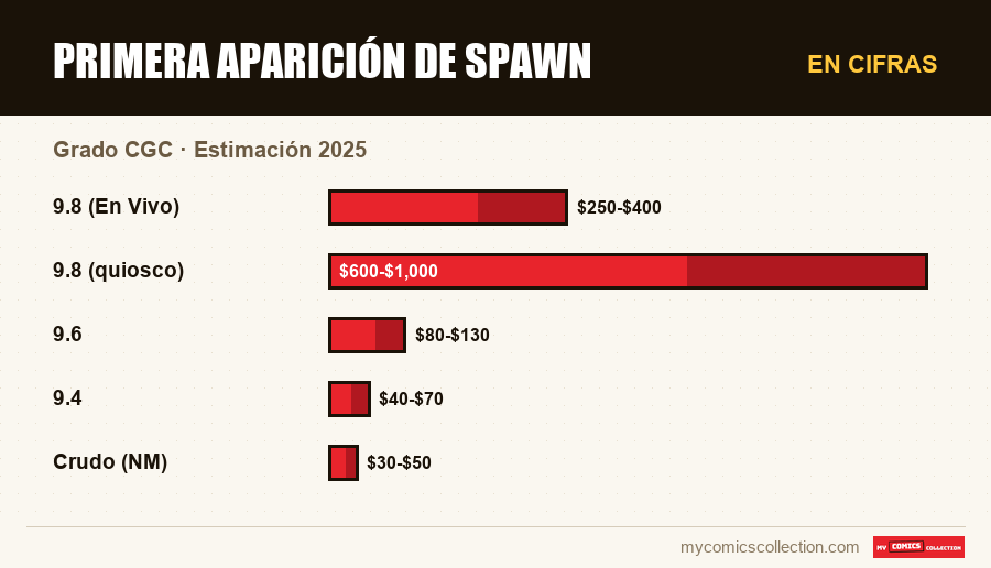 En cifras : Primera aparición de Spawn, Estimación 2025
