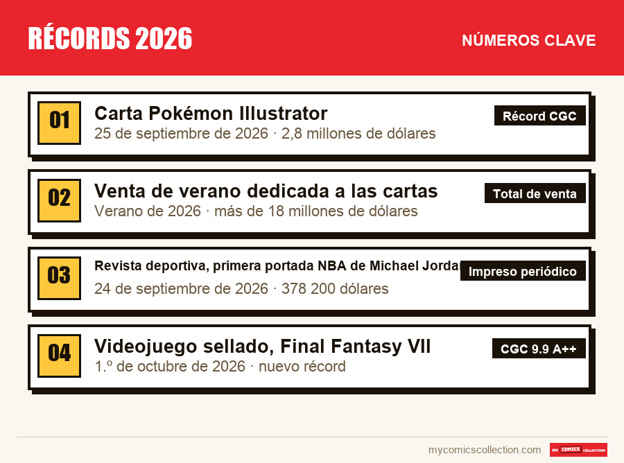 Los números clave de Récords 2026 por orden de importancia