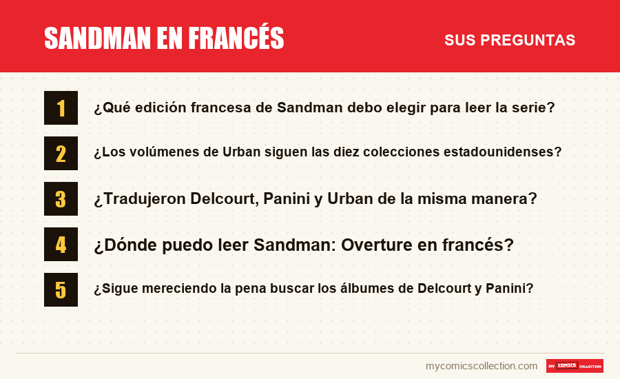Sandman en francés: las preguntas frecuentes que responde este artículo