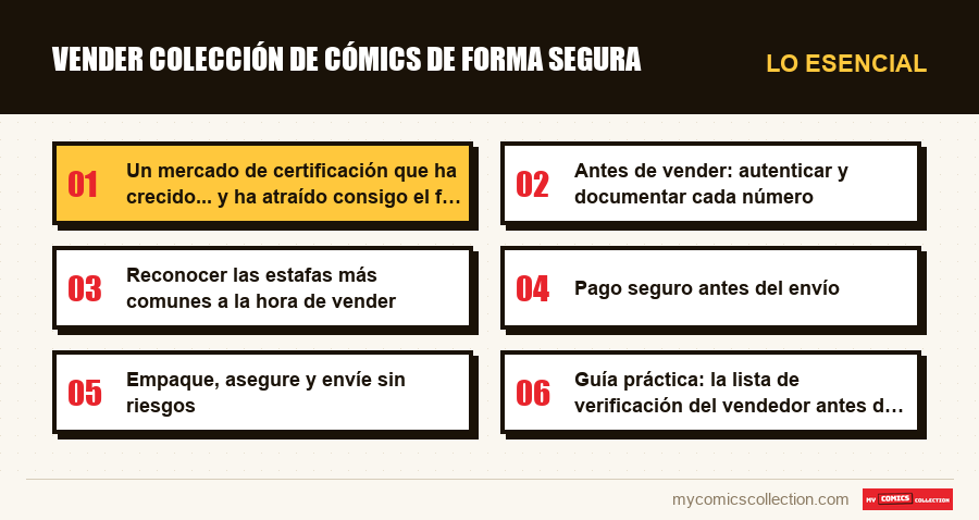 Lo esencial : vender colección de cómics de forma segura