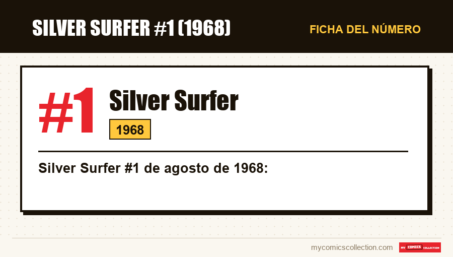 Ficha de Silver Surfer #1: número, año y por qué es un número clave