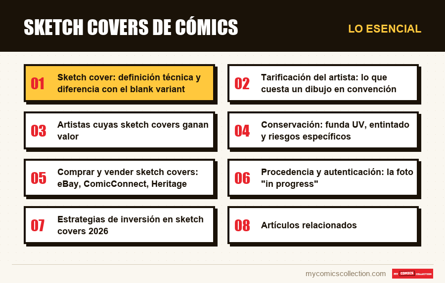 Lo esencial : Sketch covers de cómics