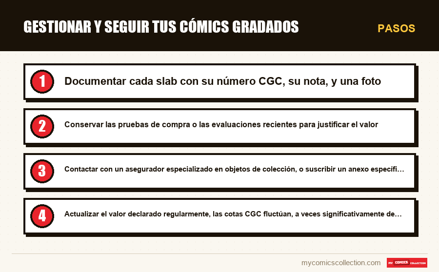 Pasos : Gestionar y seguir tus cómics gradados