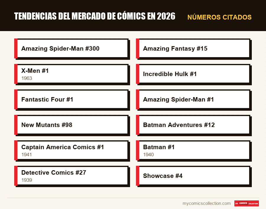 Números citados : Tendencias del mercado de cómics en 2026